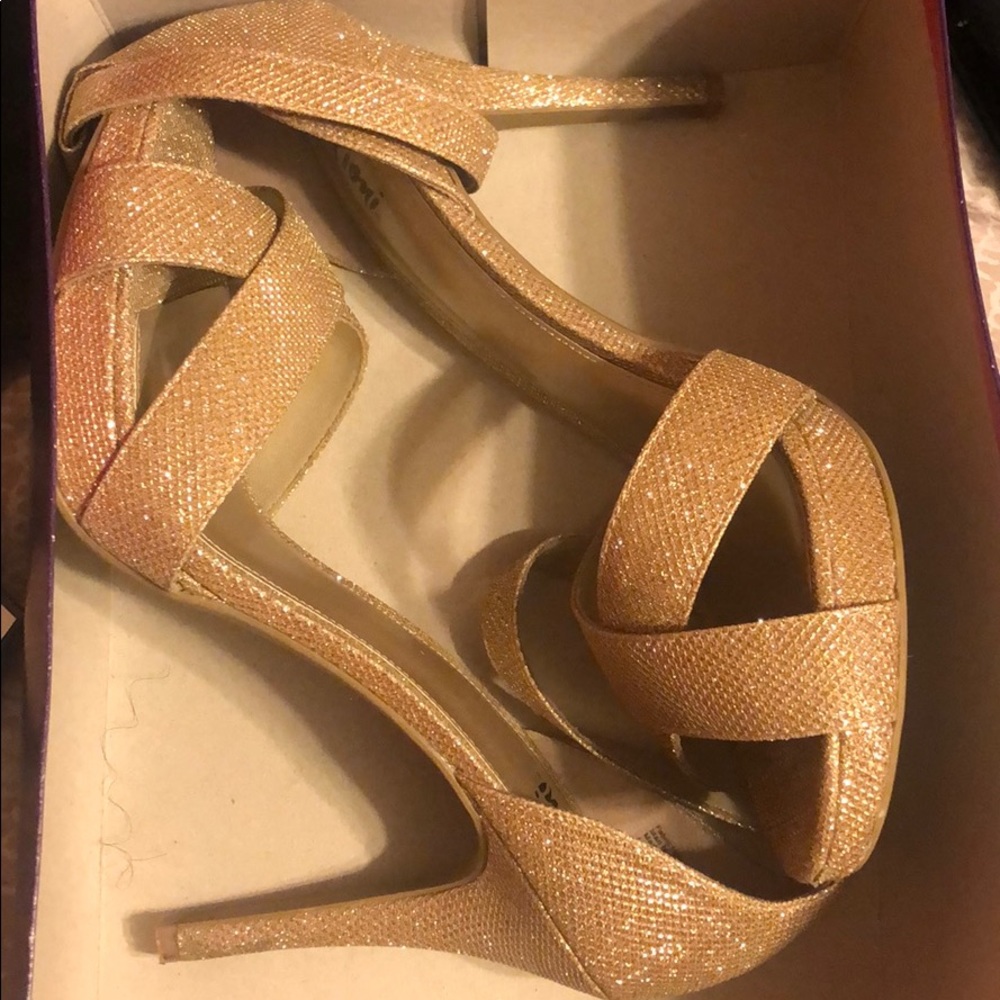 Shimmery Gold Heels